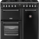 Zwart 5-pits gasfornuis Stoves Richmond 90 DF met 3 ovens