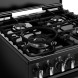 4-pits gaskookplaat Stoves Richmond met gietijzeren pannendragers en 4 kW PowerWok