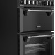 60 cm breed Stoves Richmond DX 60 Ei RTY inductiefornuis in matzwart met dubbele ovens