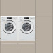 Wasmachinekast FLUSH wasmachine / droger kast - beige grijs