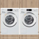 Wasmachinekast STRAIGHT wasmachine / droger kast - Natural Ash