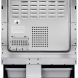 AEG CIB6490APM inductiefornuis achterpaneel close-up met technische specificatiesticker en aansluitblok
