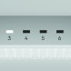 AEG ORC6M301DV bedieningspaneel detail met temperatuurknop, standenregelaar 2–8 en aan-uitknop