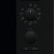 AEG OS5CM34MB inbouw magnetron combi zwart detailopname bedieningspaneel met programmaknop, tijdknop en openknop onderaan