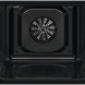 AEG OU5AB20CM inbouwoven leeg interieur met heteluchtventilator en zwarte emaillering van dichtbij