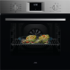AEG OU5AB20CM inbouwoven vooraanzicht met open deur, bedieningspaneel en ovenschaal op het rooster
