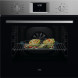 AEG OU5AB20CM inbouwoven bedieningspaneel close-up met functiekeuzeschakelaar, digitaal display en temperatuurknop