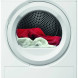 AEG TR72AACHEN SensiDry condensdroger volledige vooraanzicht met getekende trommel en wasgoedlading