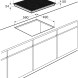 ATAG HI06471C inductiekookplaat inbouwschema met afmetingen en uitsnijding in keukenwerkblad