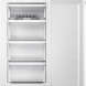 ATAG KDV8102ND inbouwvrieskast interieur met vier lege no-frost laden geopend