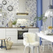 Berbel BKH 90 EG 2 afzuigkap wit onder keukenkast in witte keuken met blauwe muur