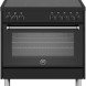 BERTAZZONI MPL95I1ENNE inductie fornuis 90 cm breed zwart
