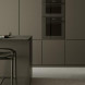 Bertazzoni FMOD6117CTS3 combi-stoomoven dubbel ingebouwd in grijze keukenkolom