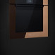 Bertazzoni FMOD6117PTM3 oven in keukensituatie ingebouwd tussen zwarte kasten, zijkant weergegeven