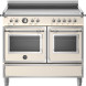 Bertazzoni HER105I2EAVT2 fornuis vooraanzicht met inductiekookplaat, bedieningspanelen en twee ovens
