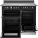 Bertazzoni HER105I3ENET2 fornuis met geopende ovens en lade, inductiekookplaat en bedieningspaneel zichtbaar