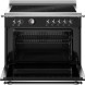 Bertazzoni HER95I1ENET2 fornuis met geopende oven en zichtbare roosterhoogte