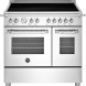 Bertazzoni HER95I2EXC2 fornuis vooraanzicht met elektrisch kookveld en twee ovens