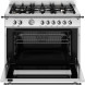 Bertazzoni HER96L1EXT2 fornuis met geopende ovendeur en zichtbaar interieur met roosters