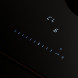 Bertazzoni inductie kookplaat bedieningspaneel detail met blauwe touch-controles en digitale display