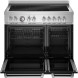 Bertazzoni MAS95I2ENET2 fornuis met geopende ovendeuren toont oven-interieur met roosterhaken