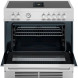 Bertazzoni MASCH94I1EXT fornuis met geopende ovenklep, zichtbare oveninneren met rooster