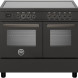 Bertazzoni PRO105I2ECAT2 fornuis vooraanzicht met inductiekookplaat, dubbele oven en bedieningspaneel