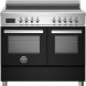 Bertazzoni PRO105I2ENET2 fornuis vooraanzicht met inductiekookplaat, bedieningspaneel en dubbele oven