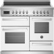 Bertazzoni PRO105I3EBIT2 fornuis vooraanzicht met inductiekookplaat, bedieningspaneel en twee ovens