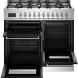 Bertazzoni PRO106L3ENET2 fornuis met geopende ovens en lade