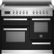 Bertazzoni PRO115I3ENET2 fornuis vooraanzicht met inductiekookplaat, bedieningspaneel en dubbele oven