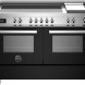 Bertazzoni PRO125I2ENET2 fornuis vooraanzicht met inductiekookplaat, dubbele oven en bedieningspaneel
