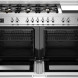 Bertazzoni PRO126G2EBIT2 fornuis geopende ovendeur met grillrooster en twee lade-onderkast