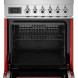 Bertazzoni PRO64I1EROT2 fornuis met geopende ovendeuren en uitschuifbare lade