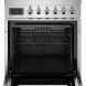 Bertazzoni PRO64I1EXT2 fornuis met geopende ovenruif, zichtbare roosterzijden en lade uitgetrokken