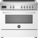 Bertazzoni PRO95I1EBIT2 fornuis vooraanzicht met inductiekookplaat, bedieningspanelen en geopende ovenklep