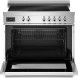 Bertazzoni PRO95I1EBIT2 fornuis met geopende ovenlade en zichtbaar oveninterieur met roostervlakken