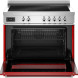 Bertazzoni PRO95I1EROT2 fornuis met geopende ovendeur, zichtbaar oveninterieur en uitschuifbare pan