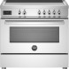 Bertazzoni PRO95I1EXT2 fornuis vooraanzicht met inductiekookplaat, bedieningspanelen en gesloten ovenruit