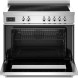 Bertazzoni PRO95I1EXT2 fornuis met geopende ovendeur, zichtbaar interieur met grill en rooster