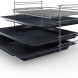 Binnenkant oven Bosch HLL09A020U met uitneembare inhangroosters en telescooprails