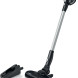 Bosch BBS611BSC draadloze steelstofzuiger met accessoires, vooraanzicht met handstuk, staaf en hulpstukken