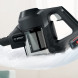 Bosch BBS611BSC HEPA-filter en accu in beweging op stoffen oppervlak demonstratie