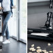 Bosch BBS712A DynamicPower Brush in gebruik op houten vloer en detail zuigmond