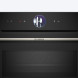 Bosch CMG7361B1 compacte oven, frontaanzicht gesloten met touchdisplay en metallic handgreep