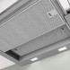 Bosch DFM064W55 afzuigkap opengewerkt onderaanzicht met meshfilters en verlichting