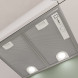 Bosch DHL555BM afzuikap onderaanzicht met twee metalen filters en twee ledverlichting spots