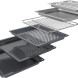 Bosch HSG7361B1 combi-stoomoven, los accessoires set met bakplaten, roosters en gastronormbakken