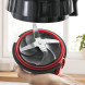 Bosch MMB6172S kanbodem met rood afdichtingsring en zilver-zwarte blendes detail