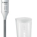 Bosch MSM64110 ErgoMixx staafmixer vooraanzicht met bedieningspanelen en mengbeker op witte achtergrond